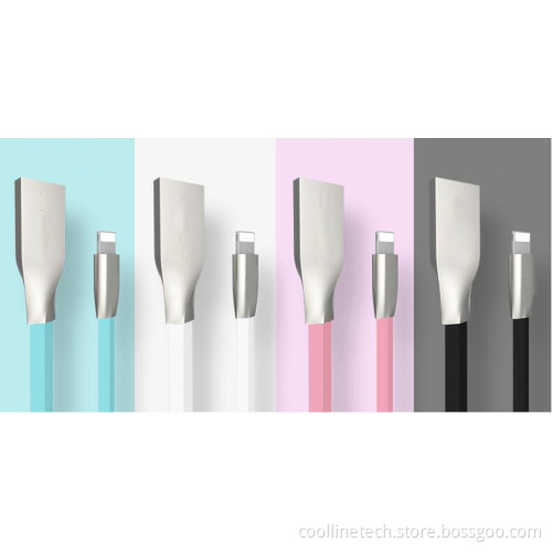 Zinc Alloy USB Cable, USB A to Lightning Cable / Micro USB Cable / Type C Cable, Fast Charging and Data Sync USB Cable